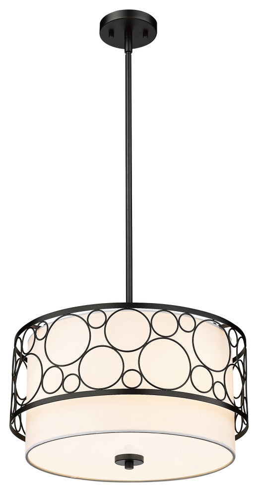 Zlite 197-17MB 3-Light Pendant, White