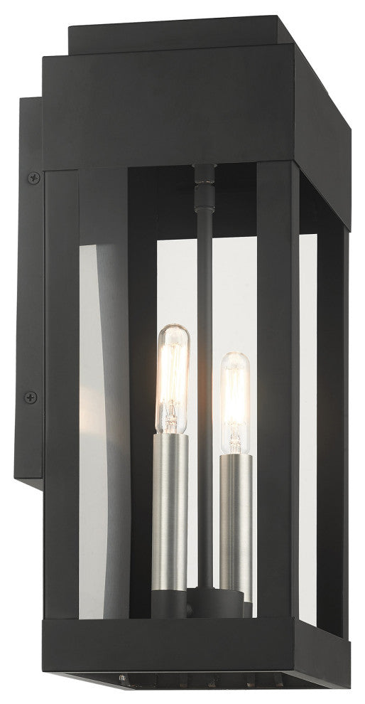 Black Transtional,  Modern Classic, Outdoor Wall Lantern