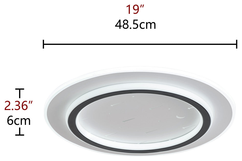 Modern Double Ring Led Flush Mount Ceiling Light for Kichen