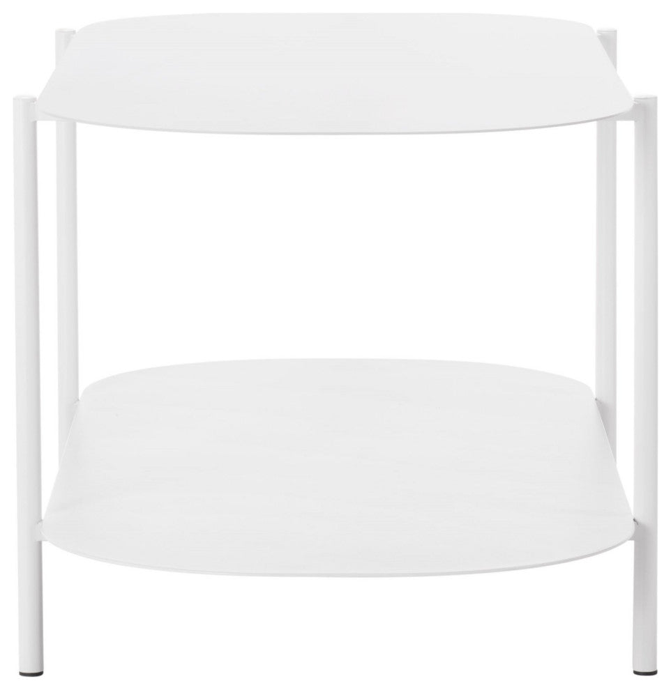 Coffee Table, Round, Steel Metal, White, Living Lounge Cafe Lobby Hospitality