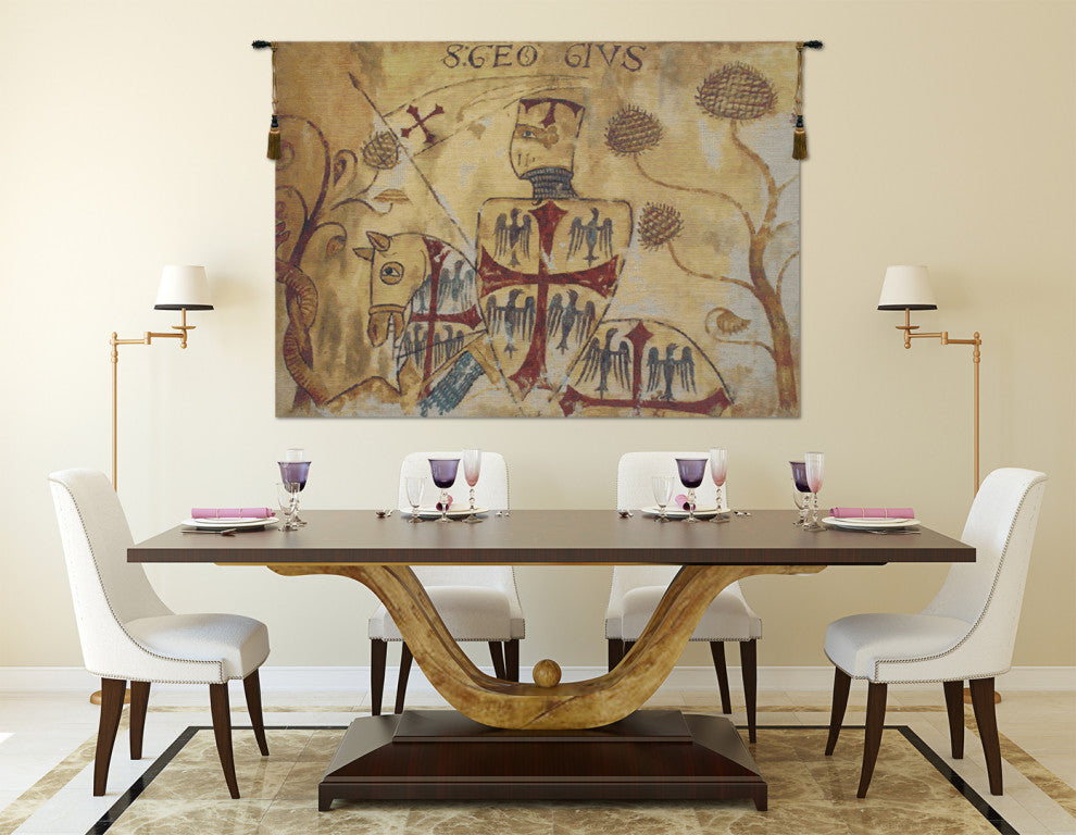 Chevaliers Left Panel Belgian Wall Tapestry