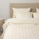 Linen and Cotton Diamond Quilt, White, King