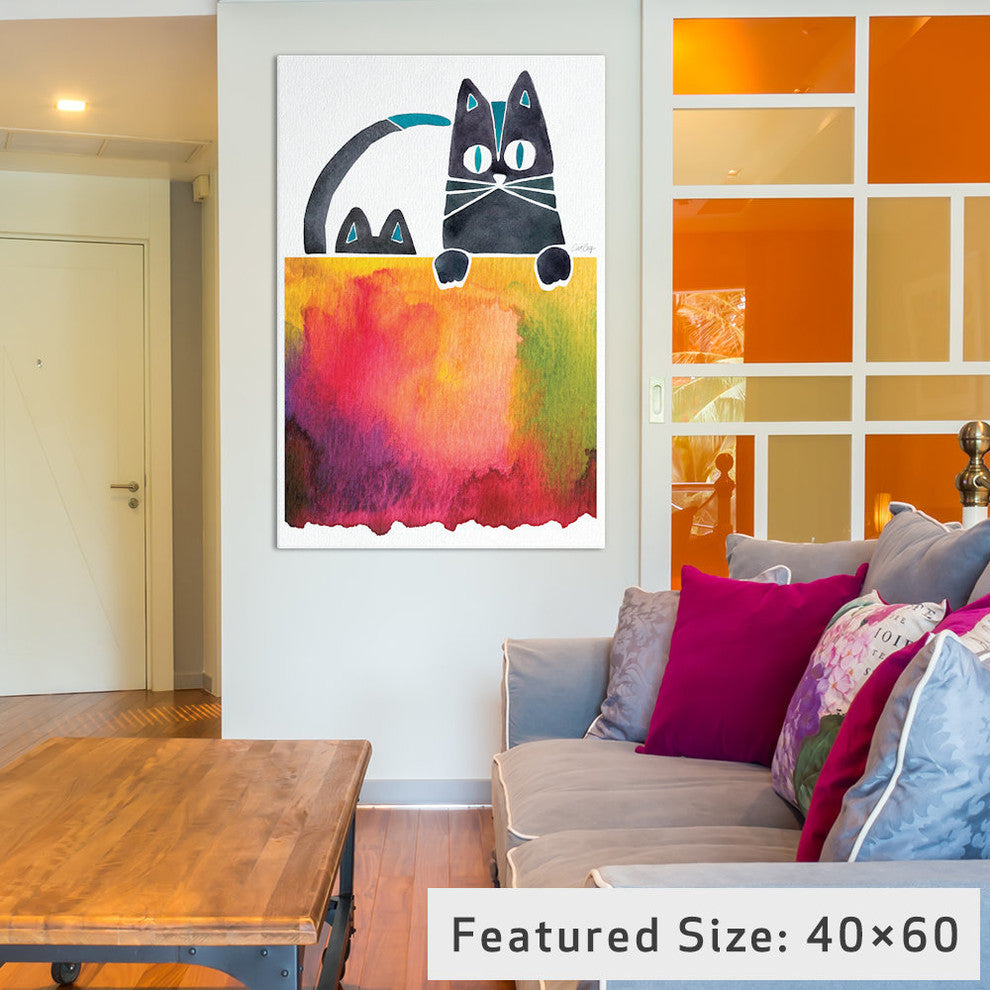"Cats Artprint" by Cat Coquillette, 40x26x1.5, 1-Piece