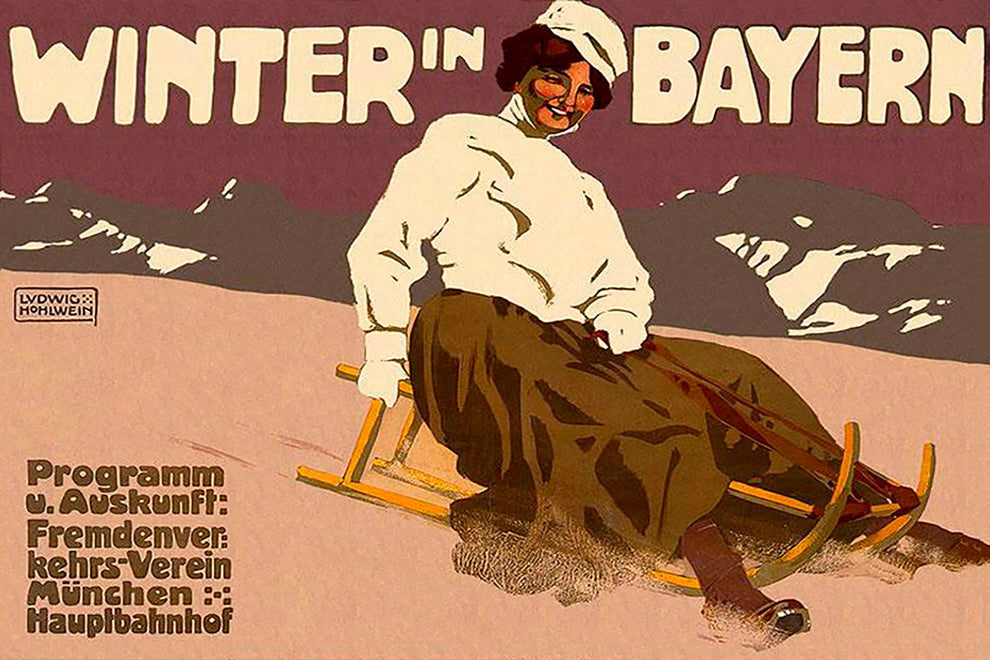 "Winter in Bayern" Painting Print on Wrapped Canvas, 24"x16"