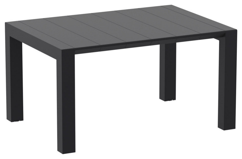 Air Extension Dining Set 5 Piece Black