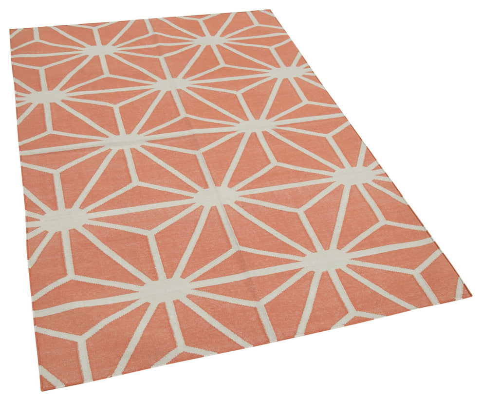 Rug N Carpet - Handmade Wool 3' 7'' x 5' 5'' Flatweave Dhurrie Kilim Rug