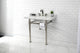 Kingston Brass LMS36MSQ6 36" Carrara Marble Console Sink, Legs