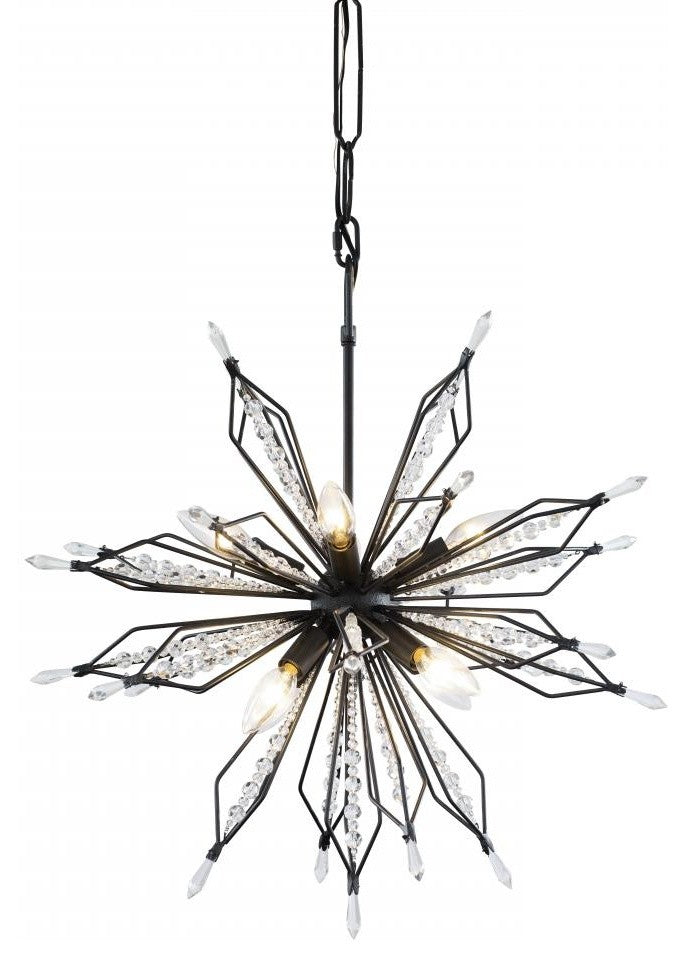 Varaluz Orbital 8-Lt Small Pendant - Carbon