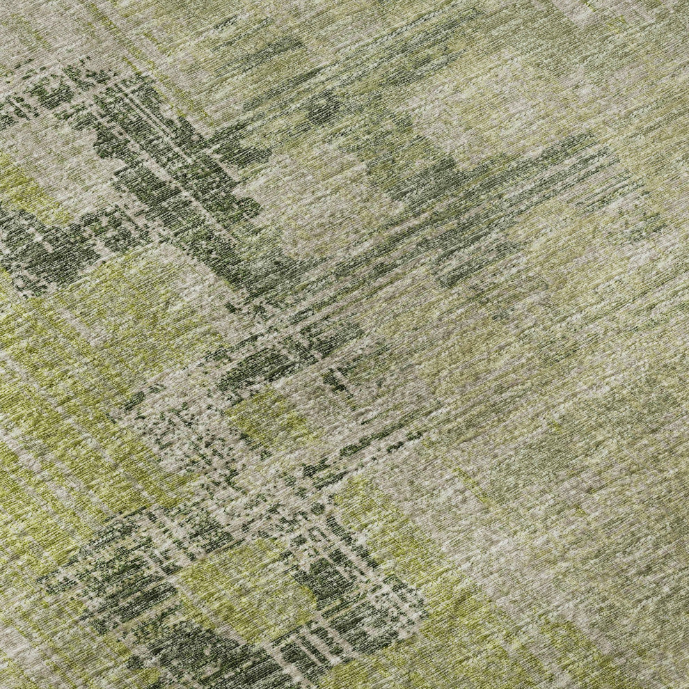 Addison Premium Washable Mayfield AMF121 Green 2'3" x 7'6" Runner Rug