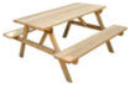 32" Red Cedar Park Style Picnic Table, 10'