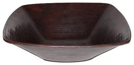15" Square Copper Vessel Vanity Bathroom Sink
