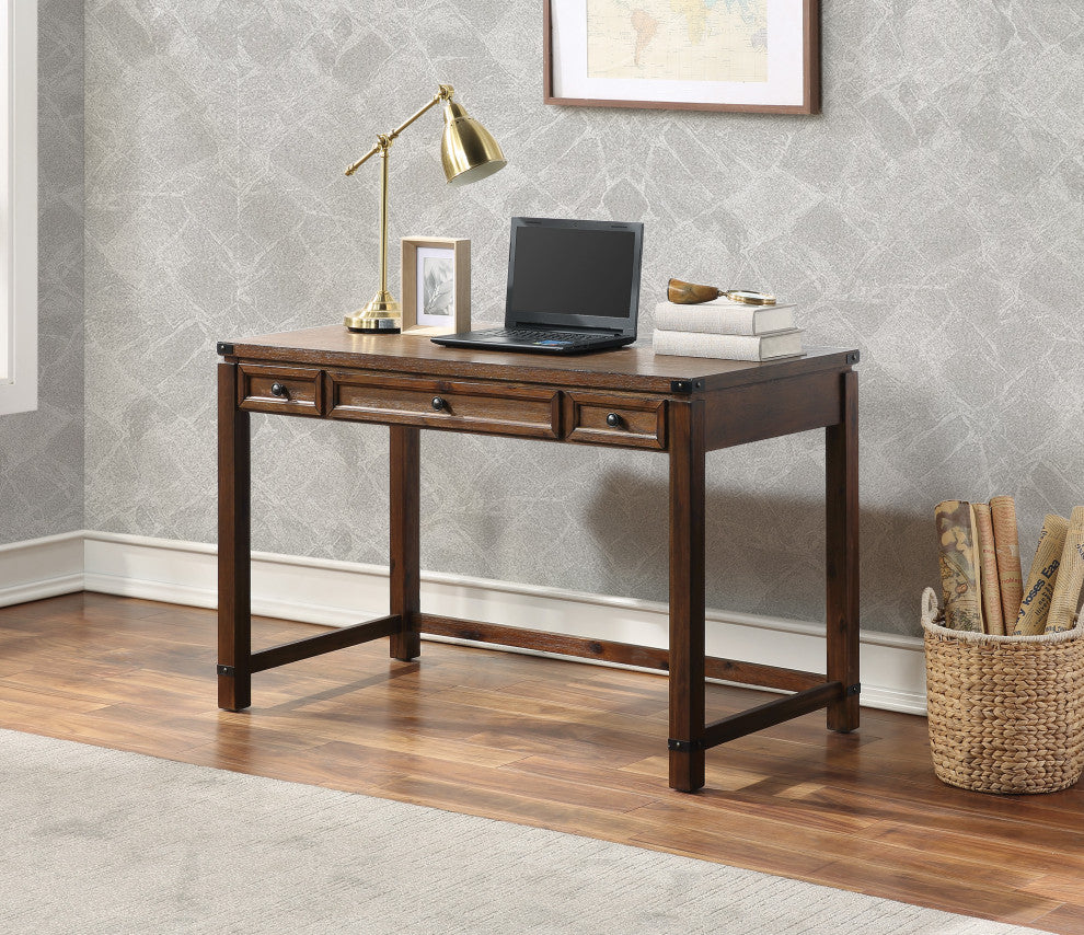 Baton Rouge Home Office Writing Desk, Brushed Walnut Finish