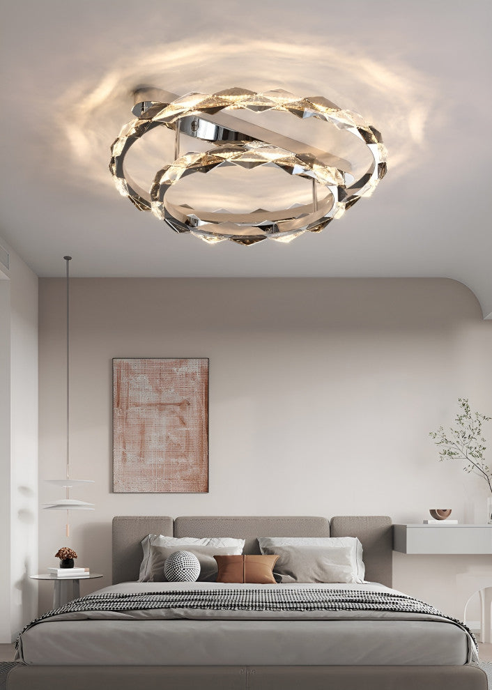 Acquedolci | Luxury Crystal Circular Ceiling Chandelier, 48w Small