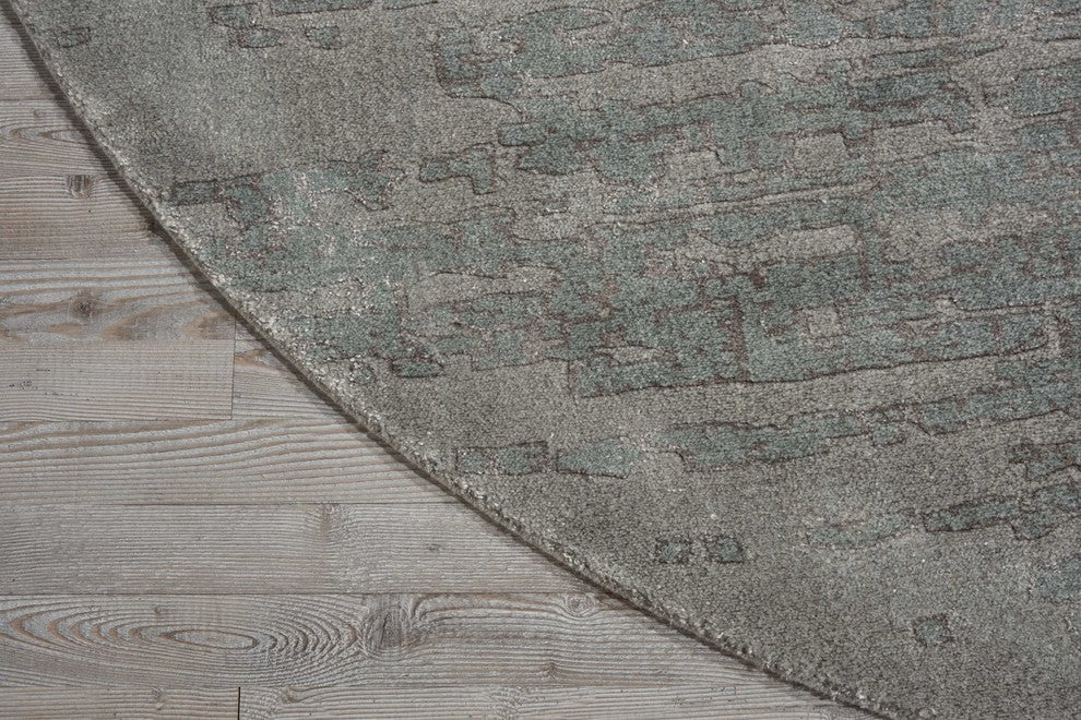 Nourison Twilight 8' x Round Seafoam Modern Indoor Area Rug