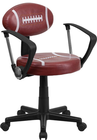 Football Swivel Task Office Chair with Arms