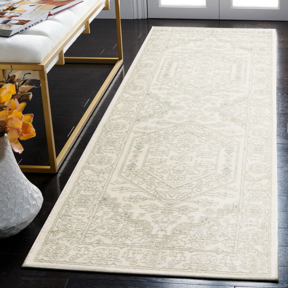 Safavieh Adirondack Collection, ADR108 Rug, Sage/Ivory, 2'6"x8'