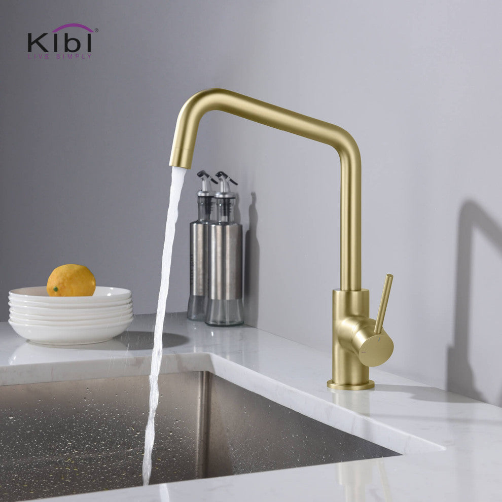Macon Single Lever Kitchen Bar Faucet, Brush Gold