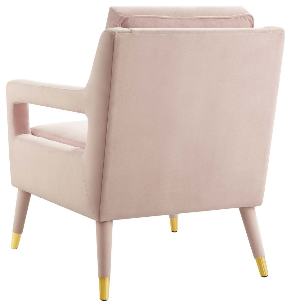 Armchair Accent Chair, Set of 2, Velvet, Pink, Modern, Living Lounge Hospitality