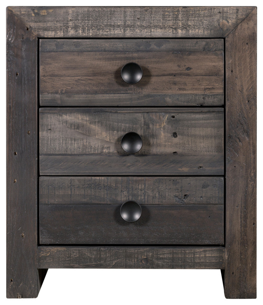 Industrial Vintage Nightstand Grey - Grey