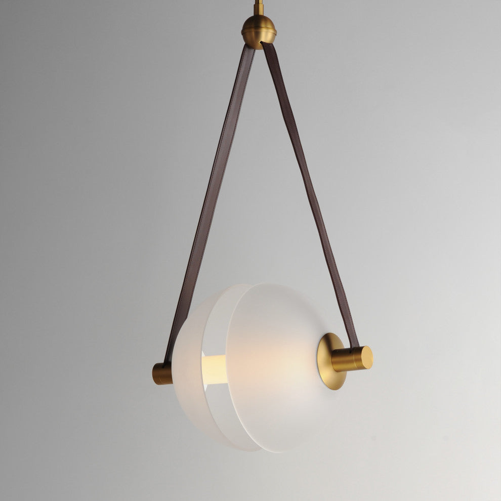 ET2 E24088-90 Dispatch 12"W LED Pendant - Natural Aged Brass
