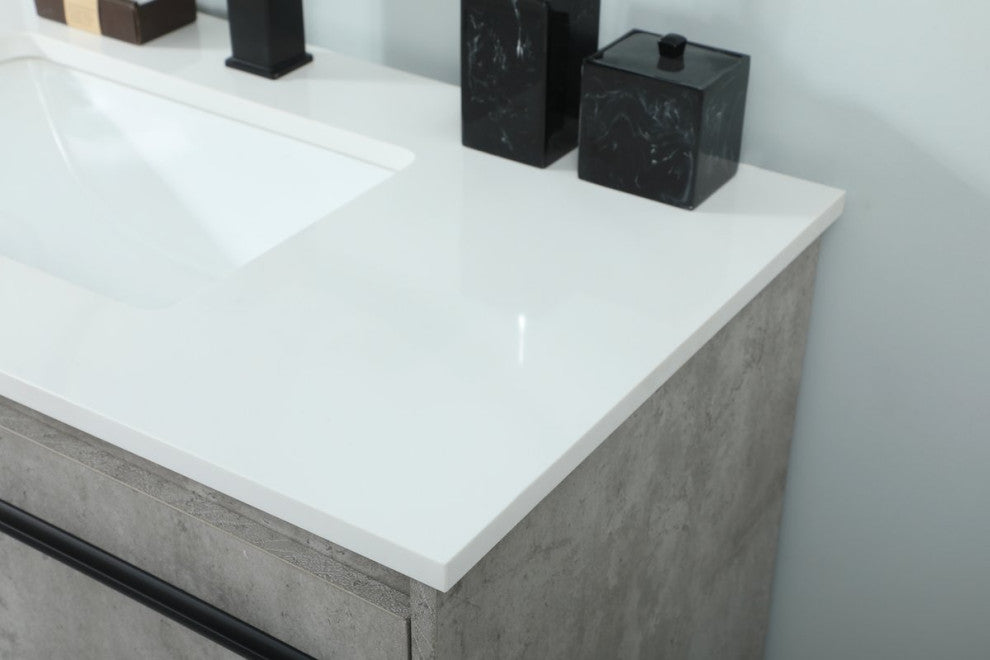Sue 36" Single Bathroom Vanity, Concrete Gray