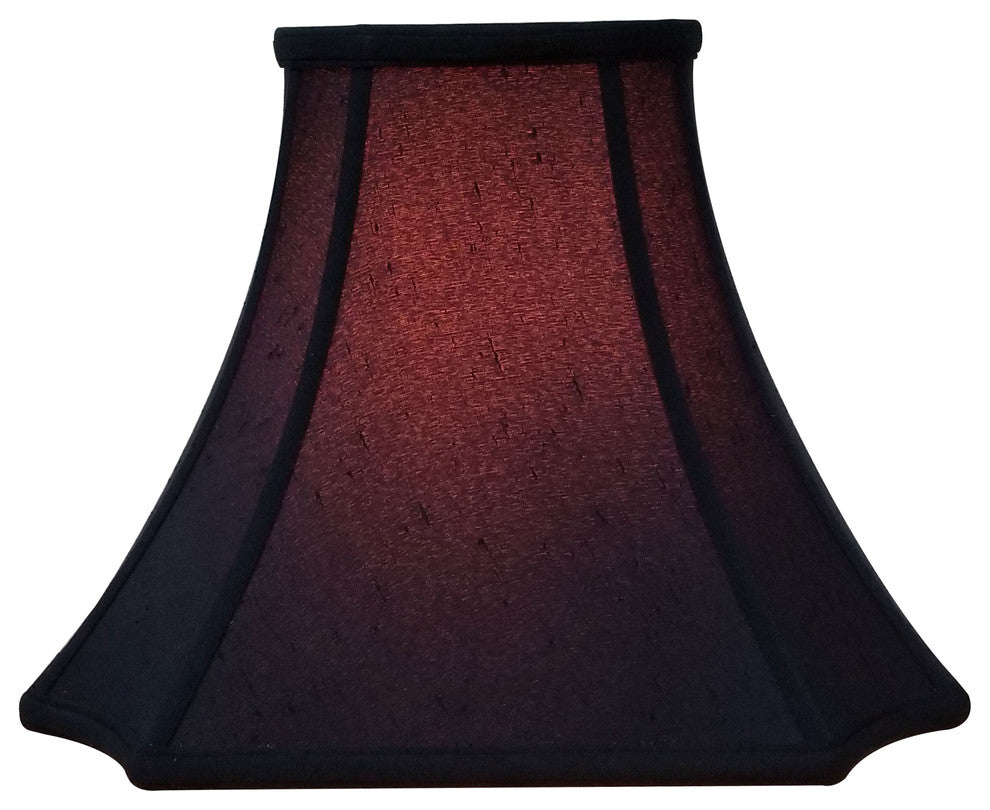 Royal Designs Square Inverted Cut Corner Basic Lampshade, Black, Black, 6.5x13.5