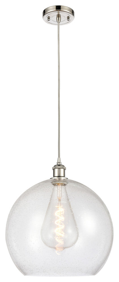 Innovations 516-1P-PN-G124-14 1-Light Pendant, Polished Nickel