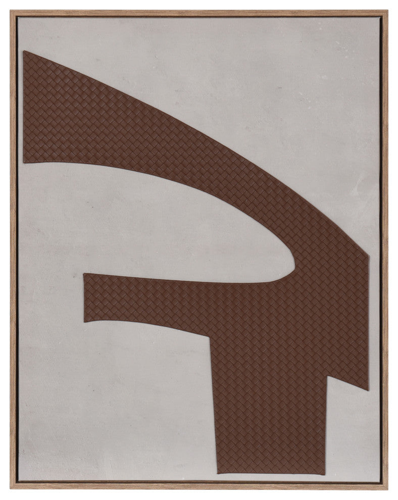 Abstract Leather I Mixed Media Die Cut Leather On Canvas Wall Art