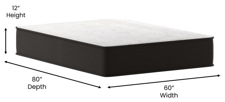 Dream 12 Inch Hybrid Mattress in a Box - -Queen