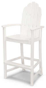 Polywood Classic Adirondack Bar Chair, White
