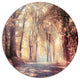 Golden Autumn Beautiful Forest, Landscape Disc Metal Artwork, 23"