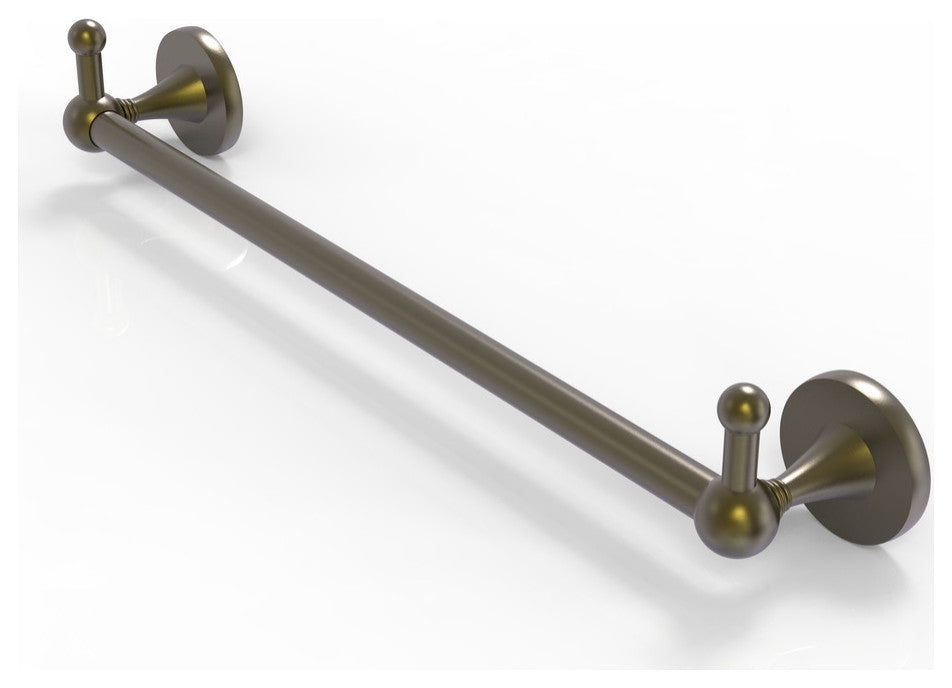 Shadwell 30" Towel Bar with Integrated Hooks, Antique Brass