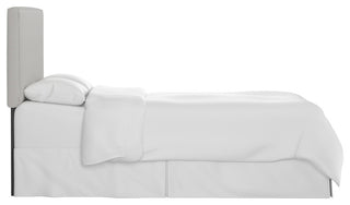 Phoebe Box Seam Headboard, Oxford Stripe Charcoal, Twin