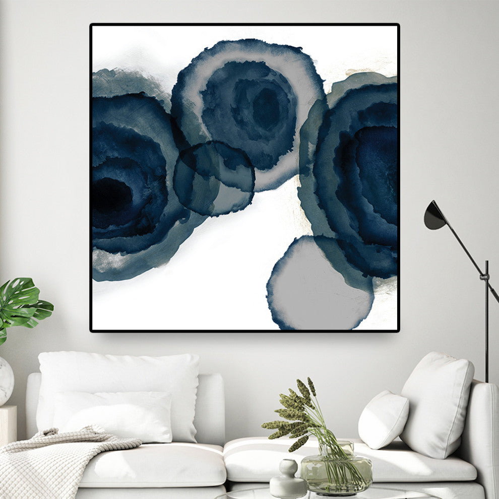 "Blotted Ink II" Oversized Framed Canvas, 45" x 45"