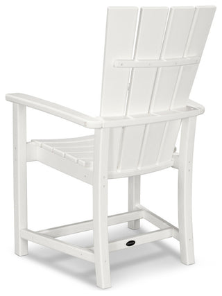 Polywood Quattro Adirondack Dining Chair, White