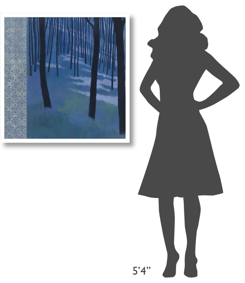 "Blue Path to the Edge of the Woods" Paper Print by Kathrine Lovell, 32"x32"