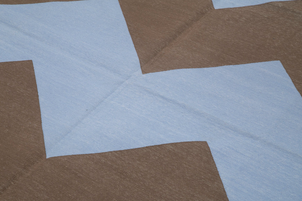 Rug N Carpet - Handmade Wool 6' 3'' x 8' 10'' Flatweave Dhurrie Kilim Rug