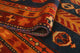 Fine Vintage Distressed Luka Navy/Orange Runner, 4'0x9'7
