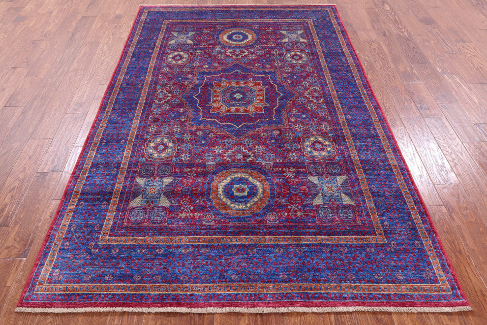 Handmade Mamluk Wool Rug 5' 4" X 8' 4" - Q12271