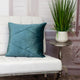 Parkland Collection Koko Transitional Quilted Teal Throw Pillow