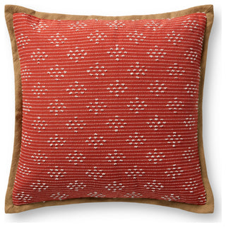 Loloi PLL0190 Red 20'' x 20'' Cover Only