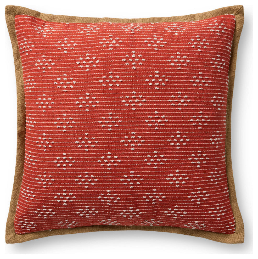 Loloi PLL0190 Red 20'' x 20'' Cover Only