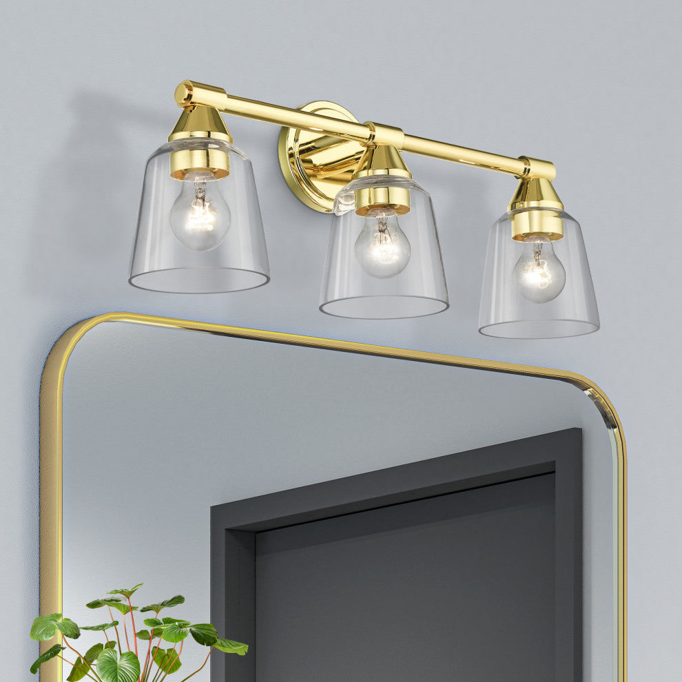 Catania 3-Light Polished Brass Vanity Sconce