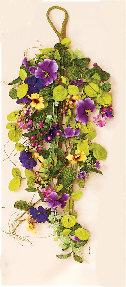 Mixed Teardrop With Pansy, 24"