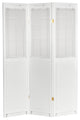 6' Tall Adjustable Shutter Room, White, 3 Panel