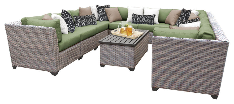 Florence 11 Piece Outdoor Wicker Patio Furniture Set 11a