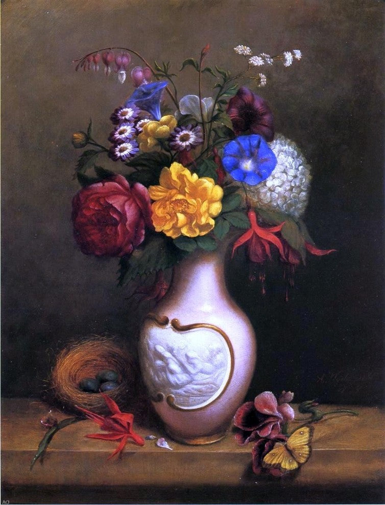 Arnoud Wydeveld Floral Arrangement With Birds Nest Wall Decal Print