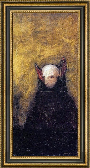 Odilon Redon The Monster - 14" x 28" Framed Premium Canvas Print