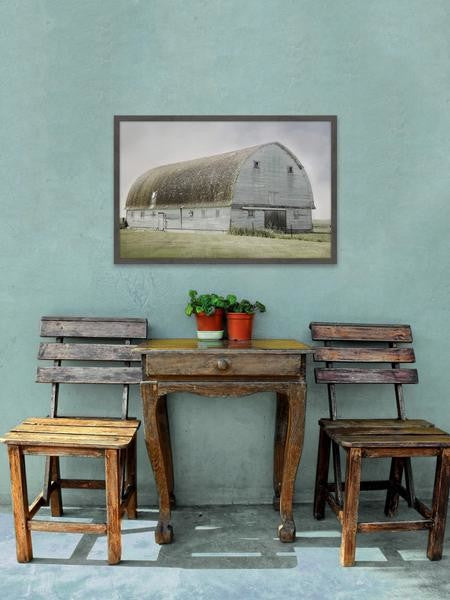 "The Blue Barn" Framed Painting Print, 36"x24"