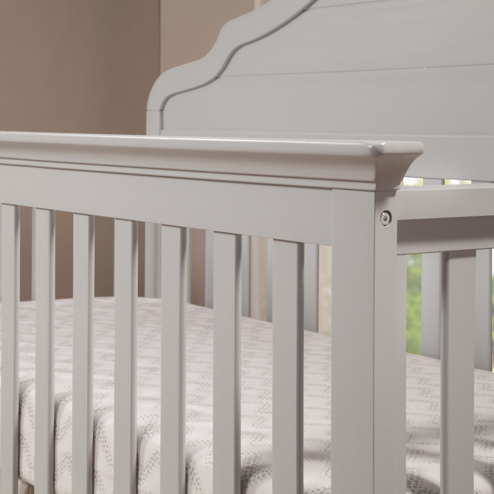 DaVinci Flora 4-In-1 Convertible Crib, Fog Gray